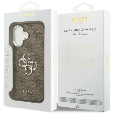 8. Etui Guess 4G Big 4G Classic Logo na iPhone 17 - brązowo-srebrne