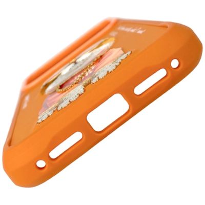 3. Etui Nimmy Glasses Cool Cat na iPhone 17 Pro - pomarańczowe