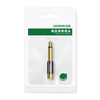 5. Ugreen przejściówka adapter jack 6,35 mm (męski) na RCA (żeński) złoty (AV169 80731)