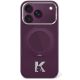 Etui Karl Lagerfeld IML Ring Stand 360 Kameo Metal MagSafe na iPhone 17 Pro Max / 18 Pro Max - burgundowe