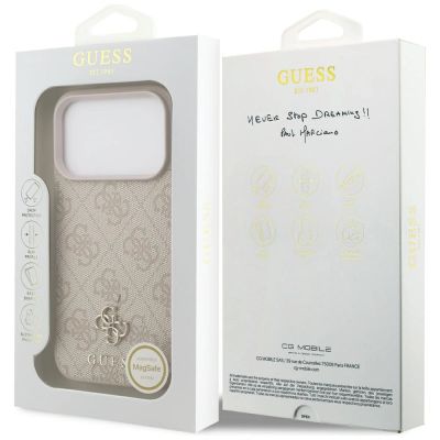 8. Etui Guess 4G Small Classic Logo MagSafe na iPhone 18 Pro / 17 Pro - różowe
