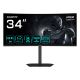 2. GIGABYTE GS34WQCA, 34 Zoll WQHD Gaming Monitor, 120Hz, VA, FreeSync Premium