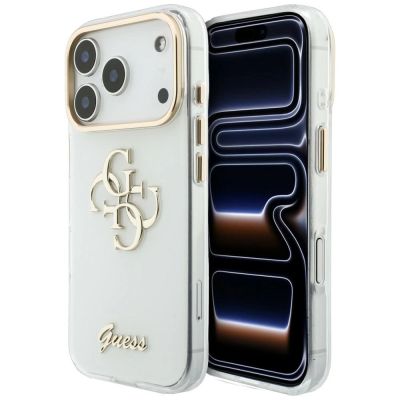 Etui Guess IML 4G Script Metal na iPhone 17 Pro Max / 18 Pro Max - białe