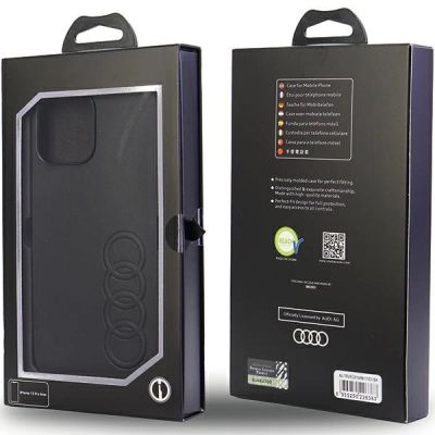 5. Etui Audi Synthetic Leather na iPhone 13 Pro Max - czarne