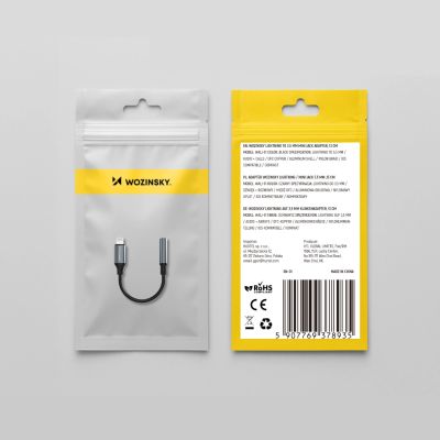 11. Adapter Wozinsky WALJ-01 Lightning - mini jack 3,5mm - czarny