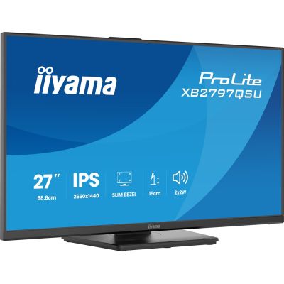 43. iiyama ProLite XB2797QSU-B1 monitor komputerowy 68,6 cm (27") 2560 x 1440 px Quad HD LED Czarny