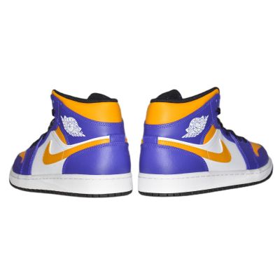 8. Buty  Air Jordan 1 MID Sneakersy Los Angeles Lakers LA - DQ8426-517