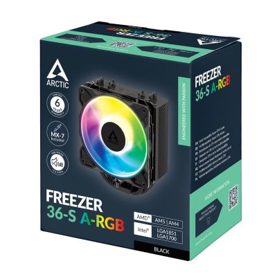 10. ARCTIC Freezer 36-S A-RGB Procesor Chłodnica powietrza 12 cm Czarny 1 szt.