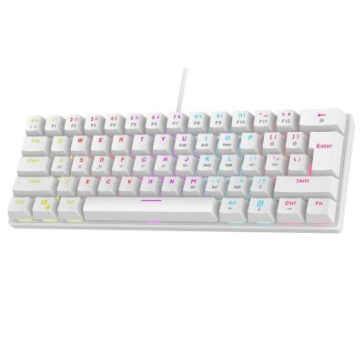 4. RAMPAGE KLAWIATURA MECHANICZNA PLOWER K60 Biała