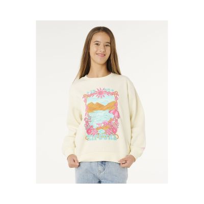 Bluza dziewczęca RIP CURL Sunshine Squad Crew-Girl biała