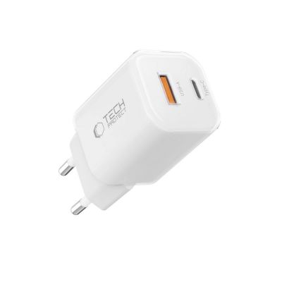 2. Ładowarka sieciowa Tech-Protect NCM33W 2-porty PD33W/QC3.0 - biała