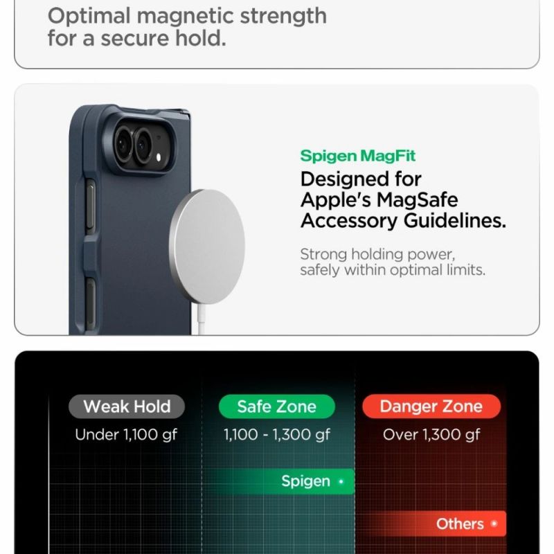 11. Etui Spigen Tough Armor T MagSafe na iPhone Duo - granatowe
