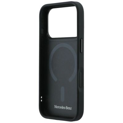 7. Etui Mercedes Leather with Crossed Lines MagSafe na iPhone 17 Pro Max - czerwone