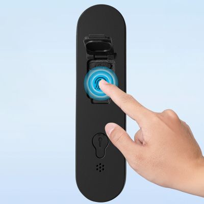 3. Zapięcie rowerowe Rockbros 32210818001 SMART z czytnikiem linii papilarnych i łącznością Bluetooth - czarny