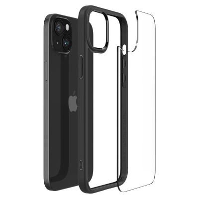 13. Etui Spigen Crystal Hybrid na iPhone 15 Plus - przezroczysto-czarne