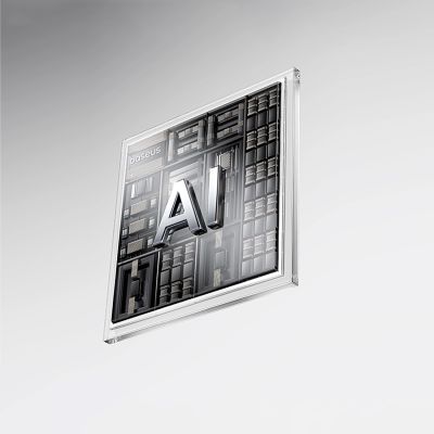 3. Powerbank Baseus EnerFill FC11 20000mAh 22.5W z wyświetlaczem cyfrowym i dwoma wbudowanymi kablami - beżowy