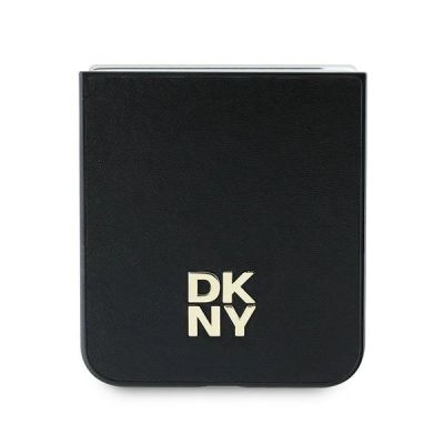 5. Etui DKNY Leather Metal Stack Logo na Samsung Galaxy Z Flip 6 - czarne