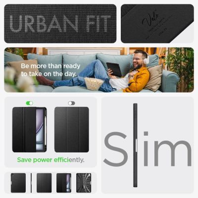 14. Etui Spigen Urban Fit na iPad Air 10.9'' 4/5 2020-2022 / 11.6'' 2024 - czarne