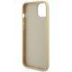 7. Etui Guess Leather 4G Metal Logo Strass do iPhone 15 - złote