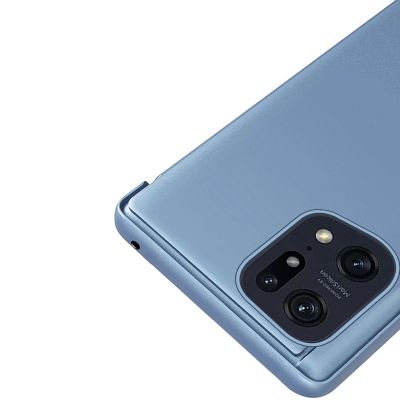 7. Clear View Case etui Oppo Find X5 Pro pokrowiec z klapką czarne