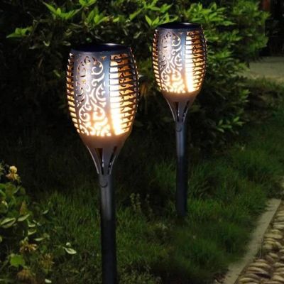 8. POCHODNIA LAMPA SOLARNA TAŃCZĄCE PŁOMYKI 3W1 10X10X86CM 12 LED
