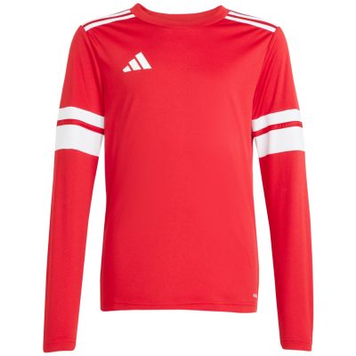 8. Koszulka dla dzieci adidas Squadra 25 Long Sleeve Jersey czerwono-biała JJ0041