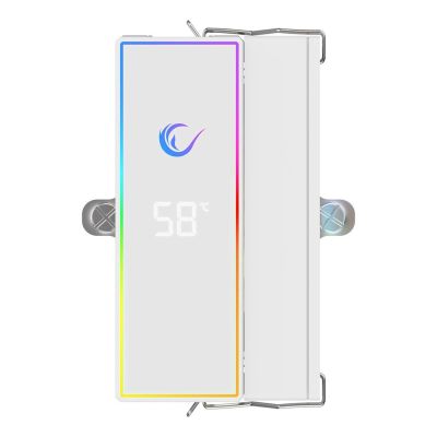 3. RAMPAGE CHŁODZENIE PROCESORA OCTAGON B70 120MM ARGB WYŚWIETLACZ TEMPERATURY WHITE