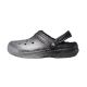 2. Klapki sandały Crocs Classic Glitter Lined Clog Srebrne - 205842-067
