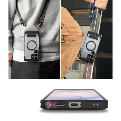 8. Etui Ringke UX Magnetic MagSafe na Samsung Galaxy S26 Ultra - przezroczysto-czarne