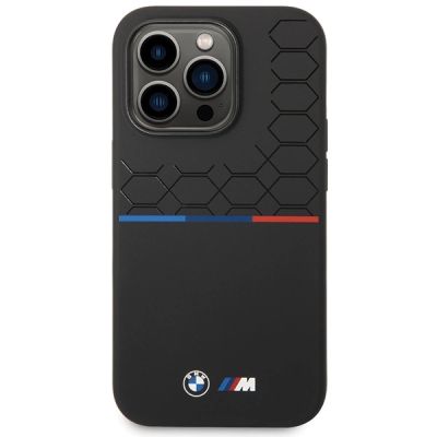 3. Etui BMW Silicone Pattern na iPhone 15 Pro - czarne