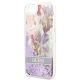 6. Etui Guess Flower Liquid Glitter na iPhone SE 2022 / SE 2020 / 7 / 8 - fioletowe