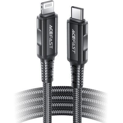 10. Kabel Acefast C4-01 Lightning - USB-C PD 30W 3A 480Mb/s 1,8m - czarny