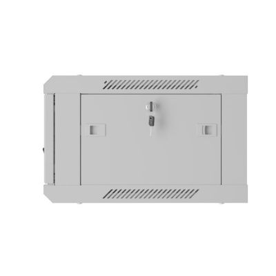 11. SZAFA INSTALACYJNA RACK WISZĄCA 19" 4U 600X450 SZARA DRZWI PERFOROWANE LANBERG (FLAT PACK)