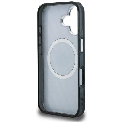 7. Etui Karl Lagerfeld IML Choupette Head Logo MagSafe na iPhone 16 - czarne
