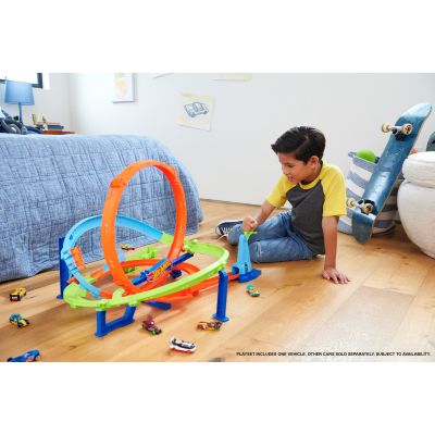 10. Hot Wheels Action Zestaw Zakręcone tornado Loop Cyclone Challenge HTK16 MATTEL