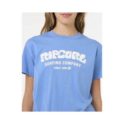 4. Koszulka RIP CURL SURF PUFF RELAXED TEE- GIRL niebieska