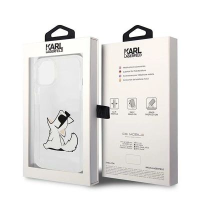 8. Etui Karl Lagerfeld Choupette Fun na iPhone 14 Plus - przezroczyste