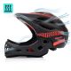 13. Kask rowerowy full-face Meteor Lupus S 48-52 cm czarny/czerwony
