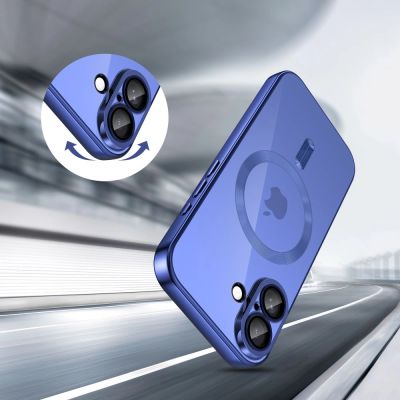 4. Etui Tech-Protect MagFlex MagSafe na iPhone 17 - przezroczysto-granatowe