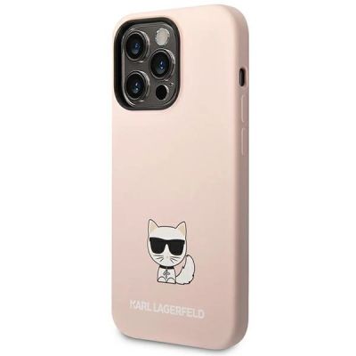2. Etui Karl Lagerfeld Silicone Choupette Body na iPhone 14 Pro - jasnoróżowe