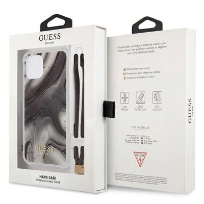 8. Etui Guess Marble Collection na iPhone 12 Pro Max - szare
