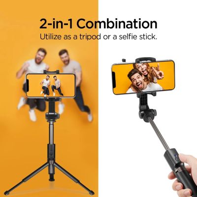 18. Selfie stick Spigen S540W Bluetooth z tripodem - czarny