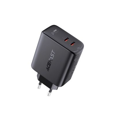 3. Acefast ładowarka sieciowa 2x USB Typ C 40W, PPS, PD, QC 3.0, AFC, FCP czarny (A9 black)