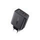 3. Acefast ładowarka sieciowa 2x USB Typ C 40W, PPS, PD, QC 3.0, AFC, FCP czarny (A9 black)
