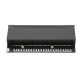 6. Digitus Panel krosowy desktop 12x RJ45, LSA poziom, kat.6A, ekranowany, czarny, prowadnica kabli