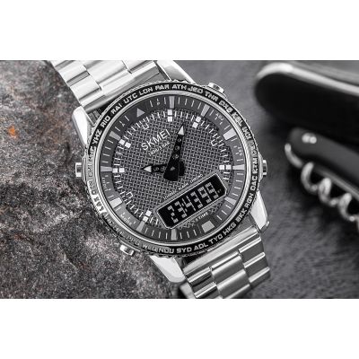 3. Zegarek Męski Skmei 1898SIBK + BOX