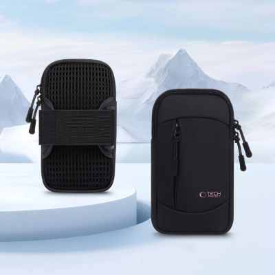 3. Opaska Tech-Protect M6 Universal Sport na ramię - czarno-różowa