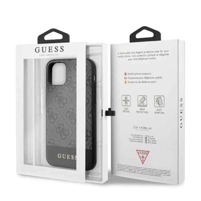 7. Etui Guess 4G Stripe Collection na iPhone 11 6,1" / Xr - szare