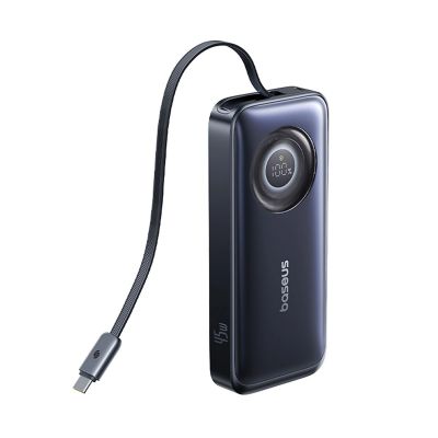 3. Powerbank Baseus EnerCore CR11 10000mAh 45W ze zwijanym kablem USB-C - czarny