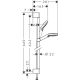 2. Hansgrohe Crometta system prysznicowy Chrom, Biały
